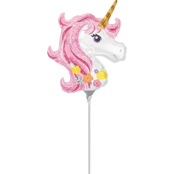 Amscan Magical Unicorn Foil Balloon White/Pink One Size