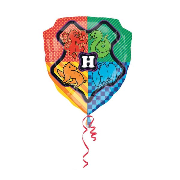 Harry Potter SuperShape Hogwarts Crest Foil Balloon Multicoloured 18in