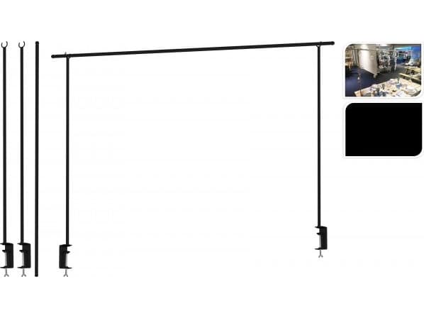 Mondex valaistus teline pöydän yläpuolella metalli musta 135-250cm
