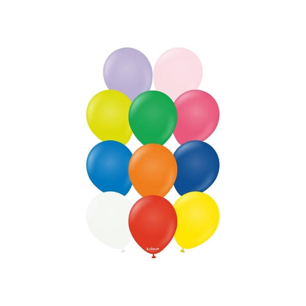 Kalisan Standard Latex Balloons (Pack of 100) Multicoloured One Size