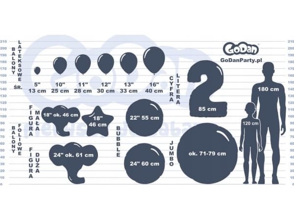 GoDan Foil balloon B_C Cyfra9 hologram silver CH-BHS9 44864