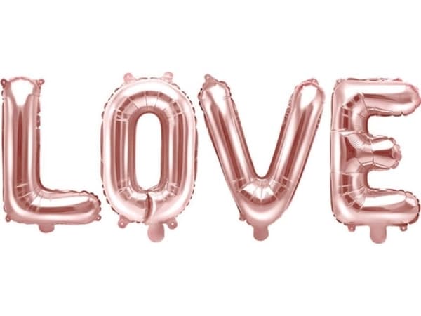Folieballon LOVE rose gold