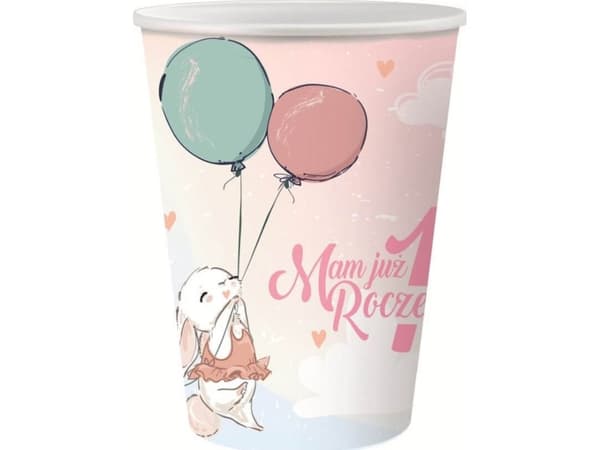 GoDan Cups Jeg er allerede ett år gammel med en kanin til en jente - 270 ml - 6 stk. universell