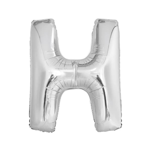 Unique Party H Giant Foil Balloon Silver One Size