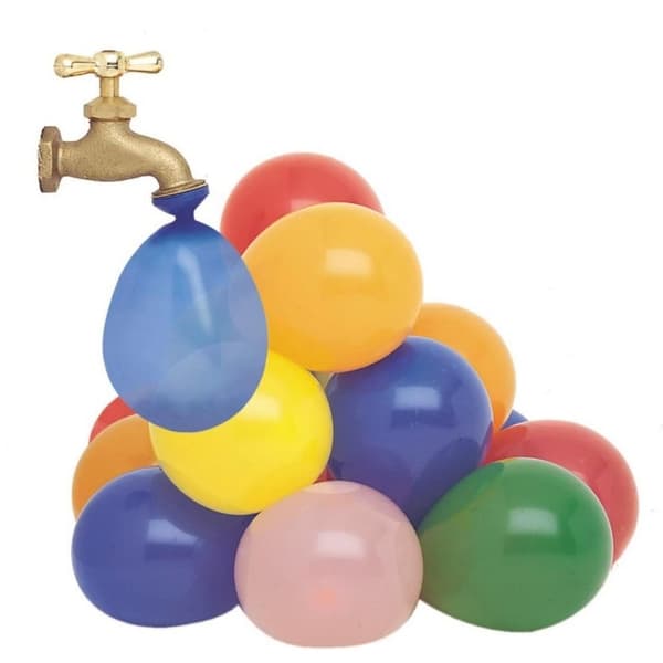 Unique Party Latex Assorted Designs Water Balloons (Pack of 60) Multicoloured One Size