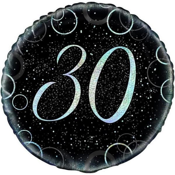 Unique Party Glitz 30th Birthday Foil Balloon