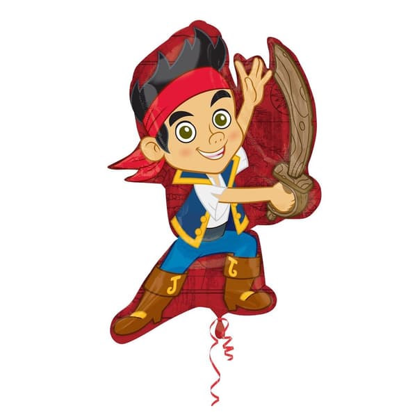 Jake And The Never Land Pirates Foil Balloon Red/Blue/Brown One Size