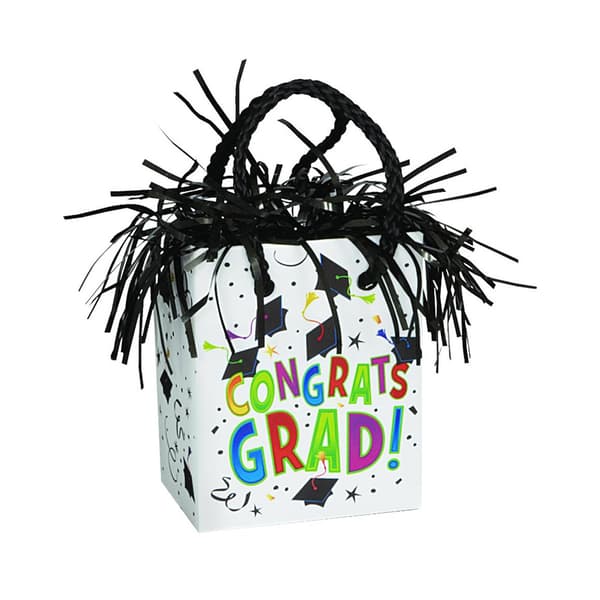 Unique Party Congratulations Graduation Balloon Weight White/Black One Size