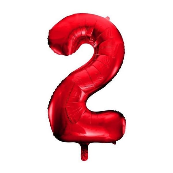 Unique Party 2 Foil Giant Number Balloon Red One Size