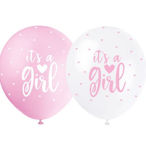Unique Party It´s A Girl Latex Baby Shower Balloon