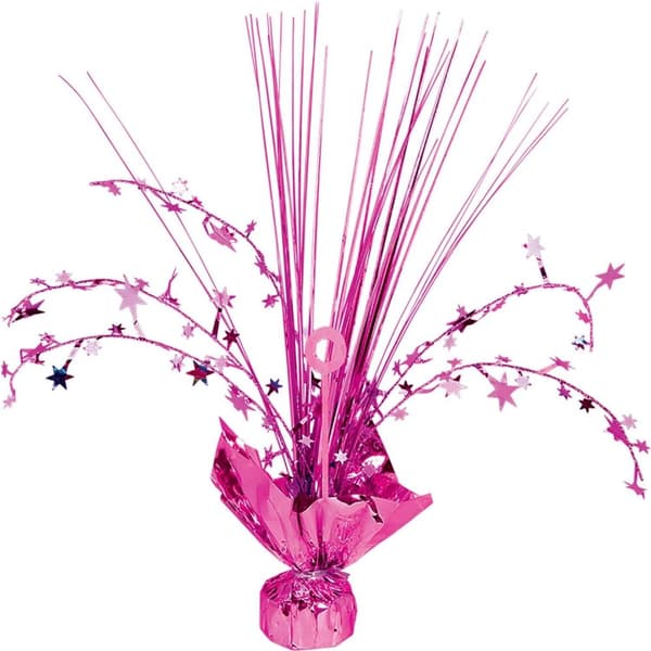 Amscan Foil Spray Balloon Weight Centrepiece Bright Pink One Size