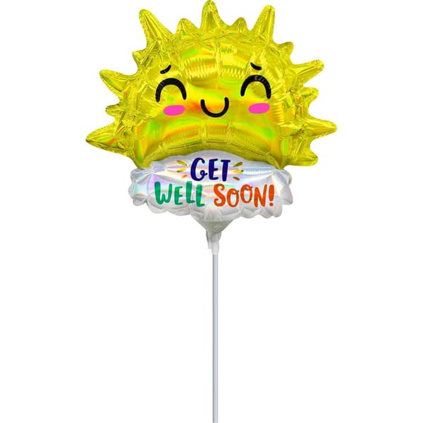 Amscan Iridescent Sunshine Mini Foil Balloon Silver/Yellow One Size