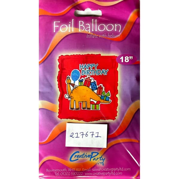 Creative Party Happy Birthday Foil Balloon Red/Pink/Purple One Size