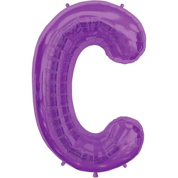 NorthStar C Letter Foil Balloon Purple One Size