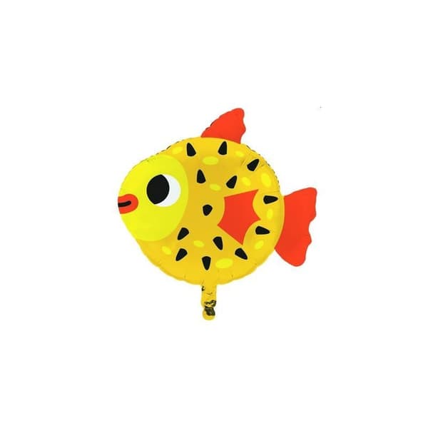 Creative Party Ocean Celebration Fish Foil Balloon Yellow/Black/Orange One Size