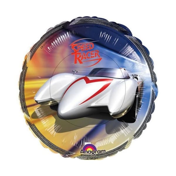 Speed Racer Car Foil Balloon Multicoloured One Size