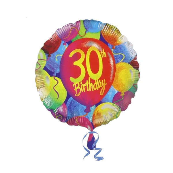 Amscan Paint 30th Birthday Balloon Multicoloured One Size