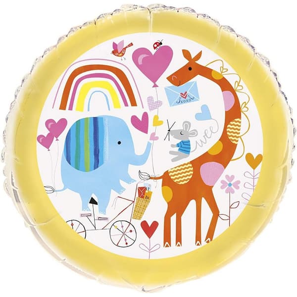 Unique Party Zoo Baby Shower Foil Balloon Multicoloured One Size