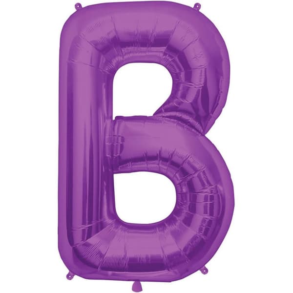 NorthStar B Letter Foil Balloon Purple One Size
