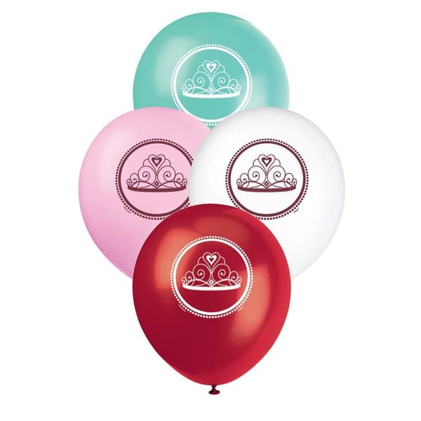 Unique Party Latexballonger för sagoprinsessor (8-pack) Multicoloured One Size