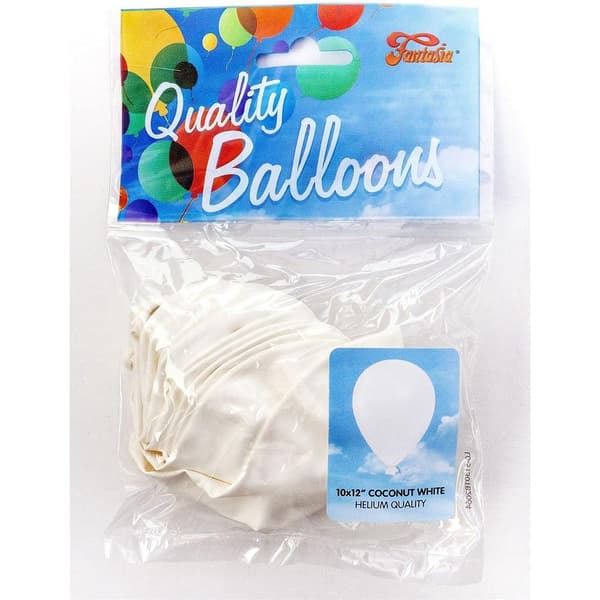 Fantasia Latexballoner (pakke med 10) Coconut White One Size