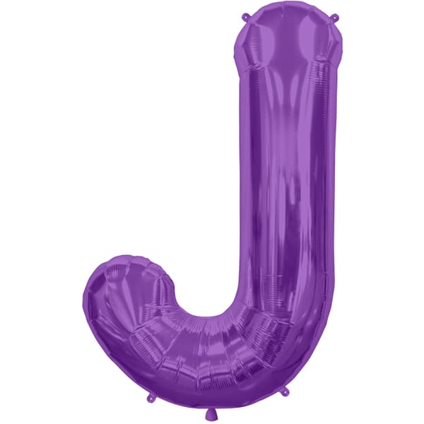 NorthStar J Letter Foil Balloon Purple One Size