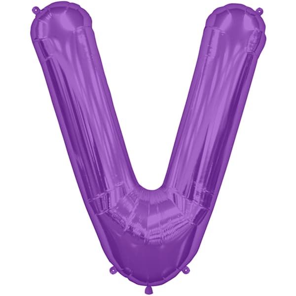NorthStar V Letter Foil Balloon Purple One Size