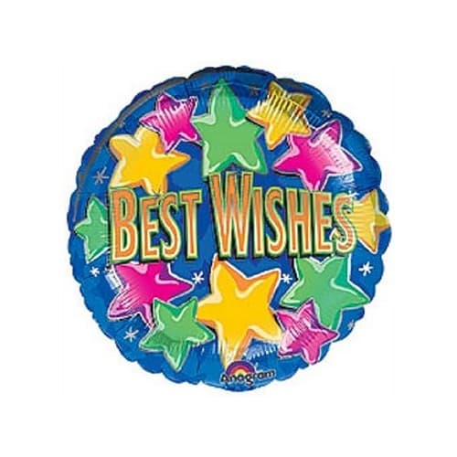 Amscan Starbright Best Wishes Foil Balloon Blue/Multicoloured One Size