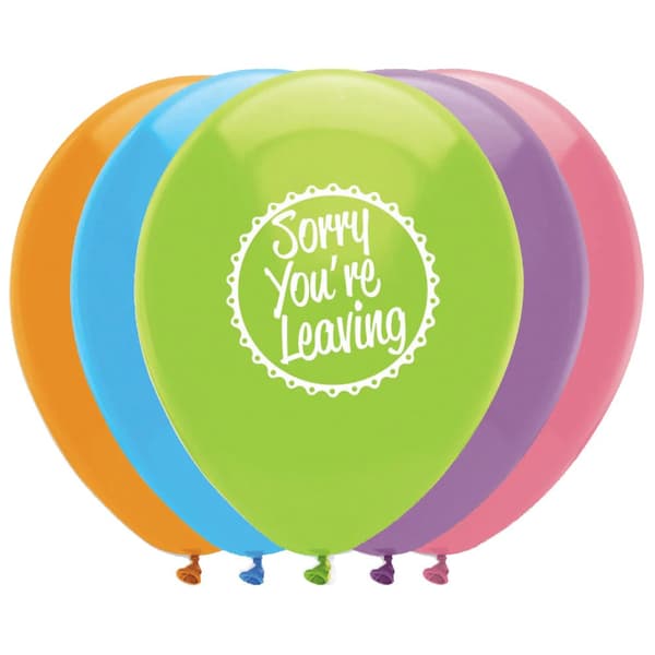 Creative Party Sorry You´re Leaving Latex Balloons (Pack of 6) Multicoloured One Size