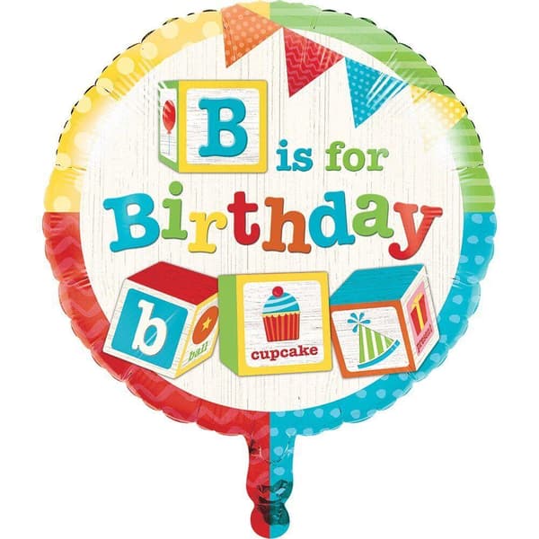 Creative Party Building Block 1st Birthday Foil Balloon Multicoloured One Size