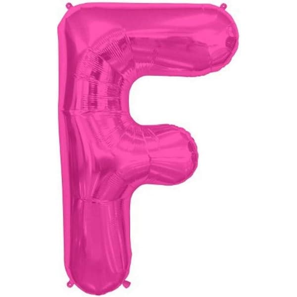 Folat F Letter Foil Balloon Magenta One Size