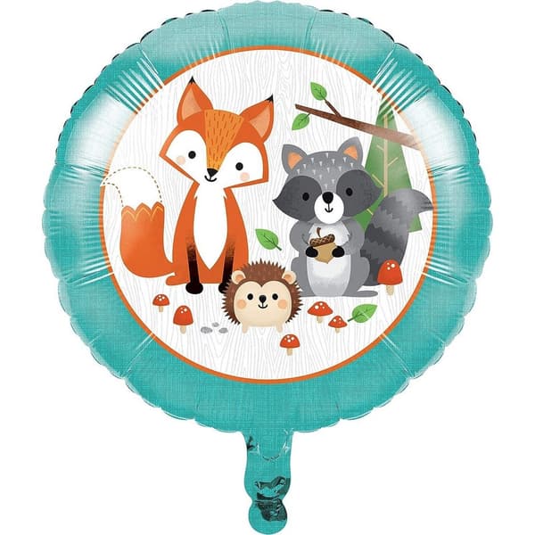 Creative Party Wild One Woodland Animals Foil Balloon Blue/Multicoloured One Size