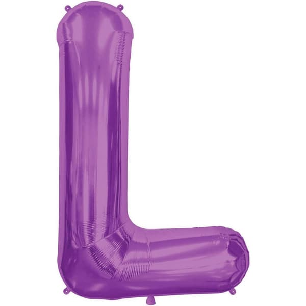 NorthStar L Letter Foil Balloon Purple One Size