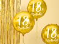 Pikkukuva 3 / 5: PartyDeco FB24M-18-019-KARTON, Kulta, Valkoinen, Pyöreä, Kalvo, Syntymäpäivä, Englanti, 45 cm
