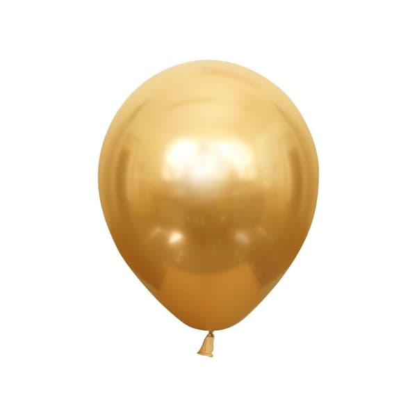 Kalisan Latex Mirror Balloon (Pack of 50) Gold One Size