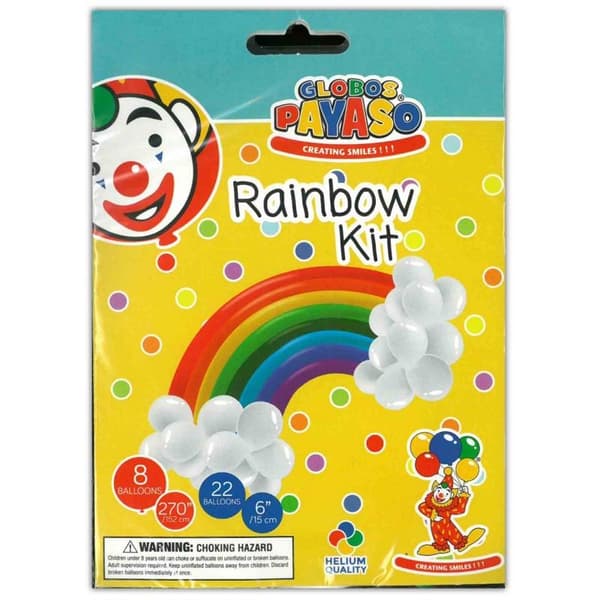 Spot on Gifts Childrens/Kids Rainbow Balloon Arch Kit (Pack of 30) Multicoloured One Size