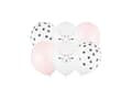 Pikkukuva 4 / 5: PartyDeco SB14P-306-000-6, Toy balloon, Lateksi, Musta, Kulta, Vaaleanpunainen, Valkoinen, Ovaali, 30 cm, 6 kpl