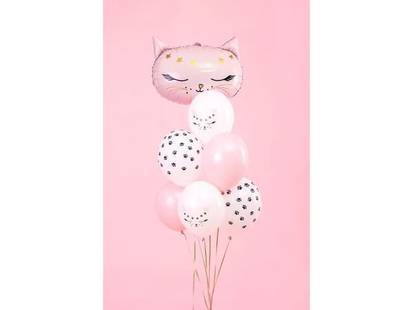 PartyDeco SB14P-306-000-6, Toy balloon, Lateksi, Musta, Kulta, Vaaleanpunainen, Valkoinen, Ovaali, 30 cm, 6 kpl