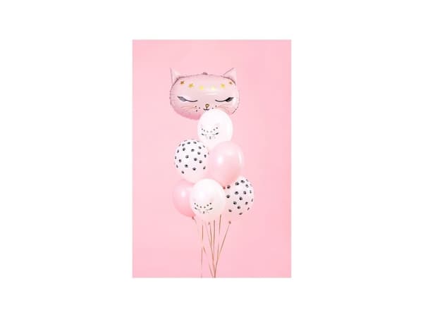 PartyDeco SB14P-306-000-6, Toy balloon, Lateksi, Musta, Kulta, Vaaleanpunainen, Valkoinen, Ovaali, 30 cm, 6 kpl