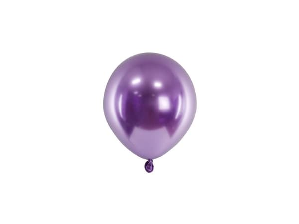 Lilla glossy ballon, 50 stk