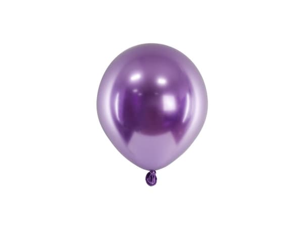 Lilla glossy ballon, 50 stk
