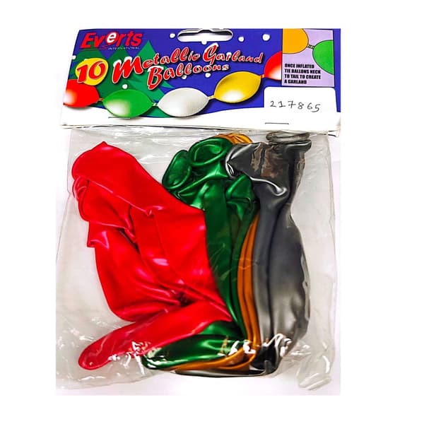 Evorts Latex Metallic Balloon Garland Multicoloured One Size