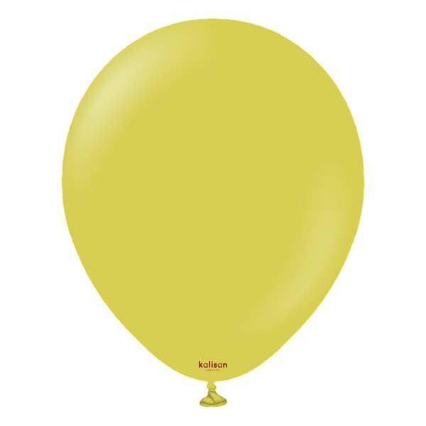 Kalisan Latex Retro Balloon (Pack of 2) Olive One Size