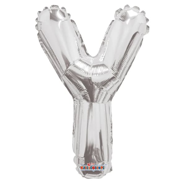 Apac Y Letter Foil Balloon Silver One Size