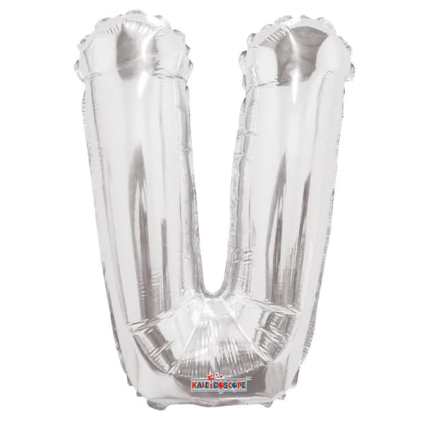 Apac V Letter Foil Balloon Silver One Size