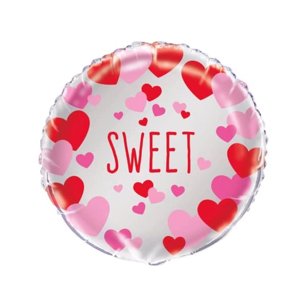 Unique Party Sweet Hearts Foil Balloon White/Red/Pink One Size
