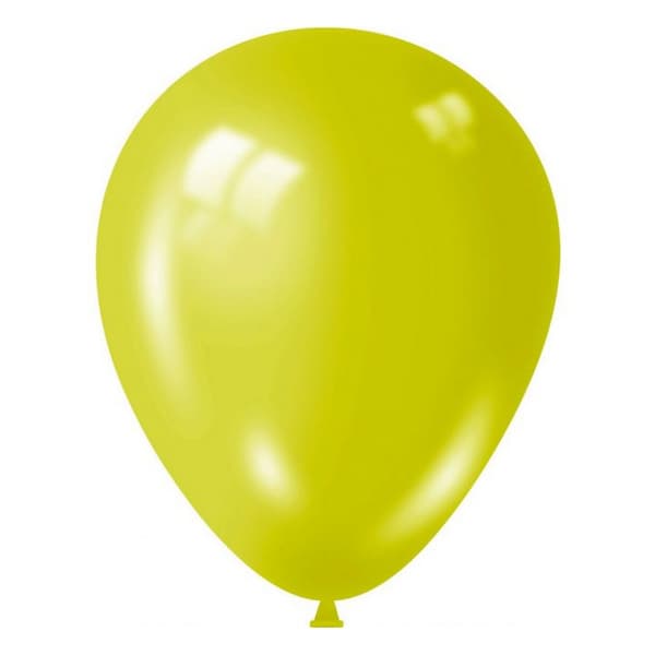 Fantasia Glänsande latexballonger (15-pack) Yellow One Size