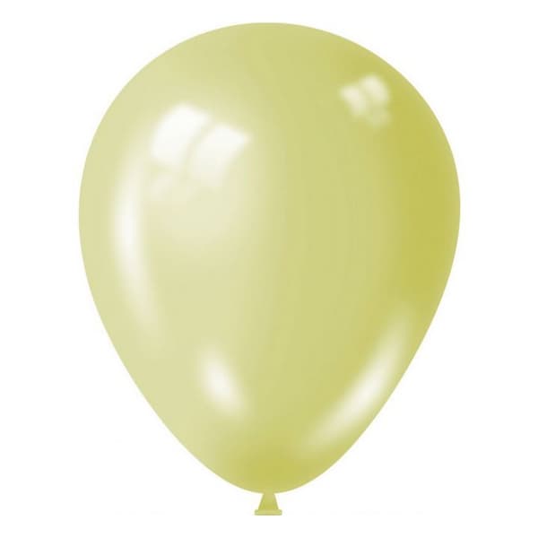 Fantasia Latex Shiny Balloons (Pack of 15) Lemon One Size