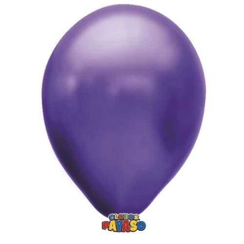 Globos Latex metallic balloner (pakke med 100) Purple One Size