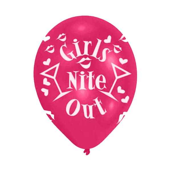 Amscan Girls Night Out Latex Balloons (Pack of 6) Red/White One Size